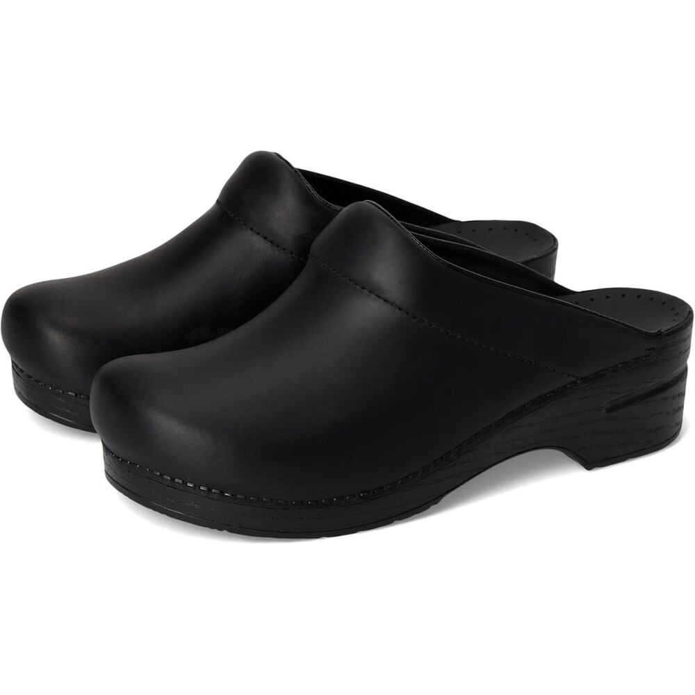 DANSKO Men's Karl Black Leather Professional Slip-on‎ Clogs NIB